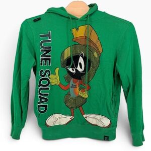 deKryptic Space Jam Marvin the Martian Hoodie Medium Green Tune Squad Rhinestone